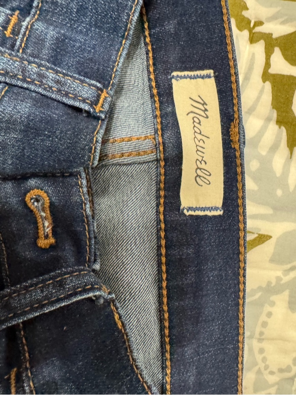 Madewell Women's Indigo Slim Jeans with Contrast Stitching